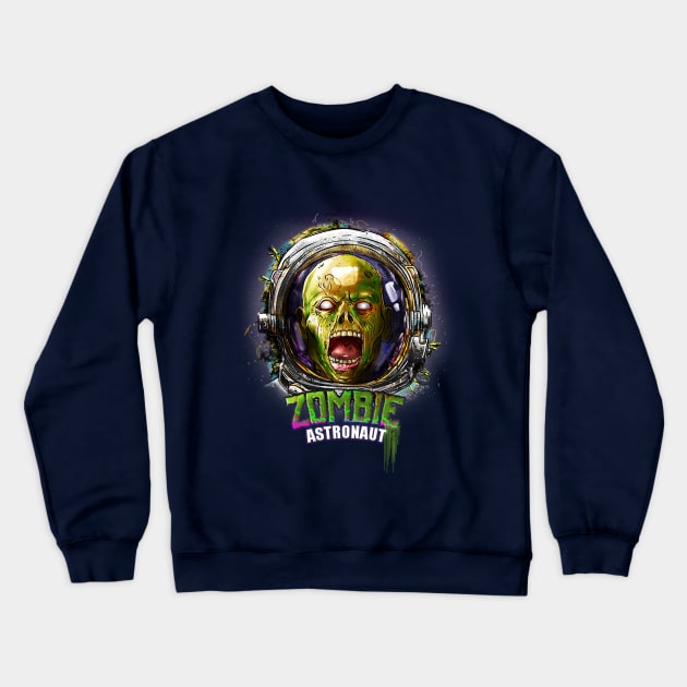 Zombie Astronaut Crewneck Sweatshirt by FerMinem